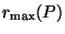 $ r_{\max}(P)$